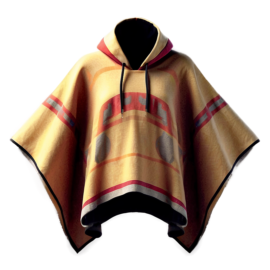 Poncho In Minimalist Design Png 06272024