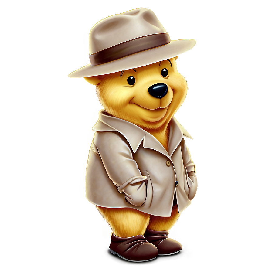 Pooh Bear As A Detective Png Myh18