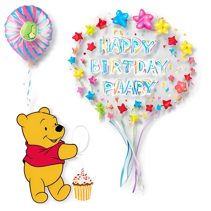 Pooh Bear Birthday Png Nva47