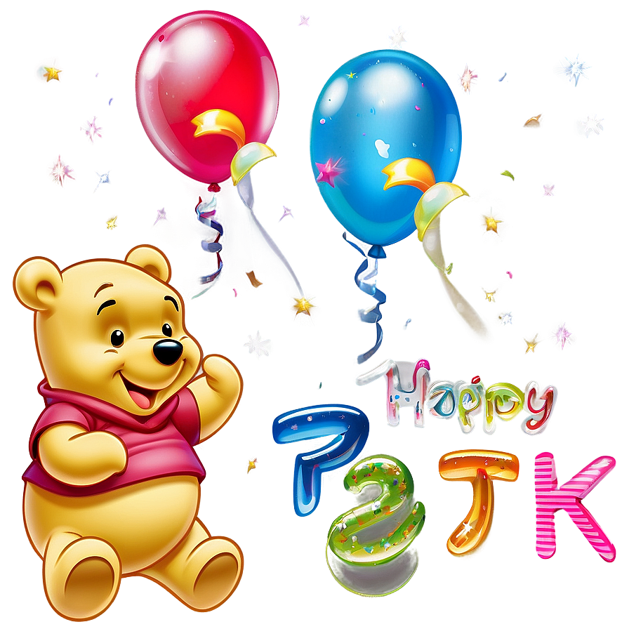 Pooh Bear Birthday Png Xix