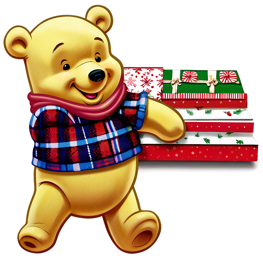 Pooh Bear Christmas Png Gmj