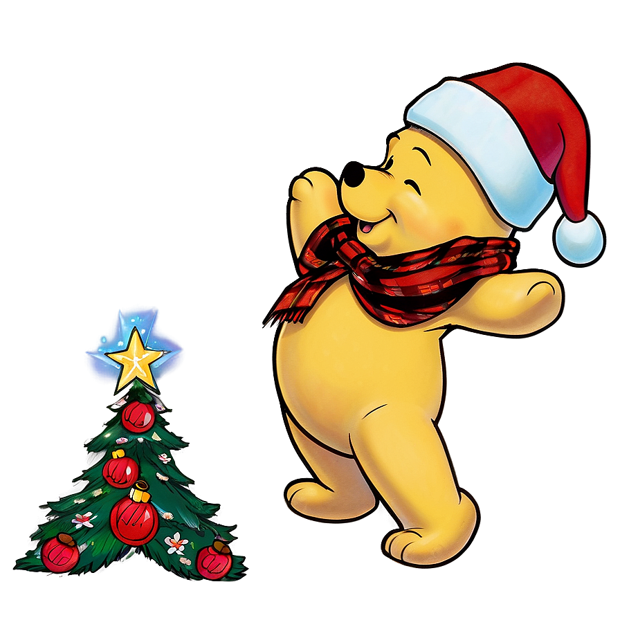 Pooh Bear Christmas Png Gmj