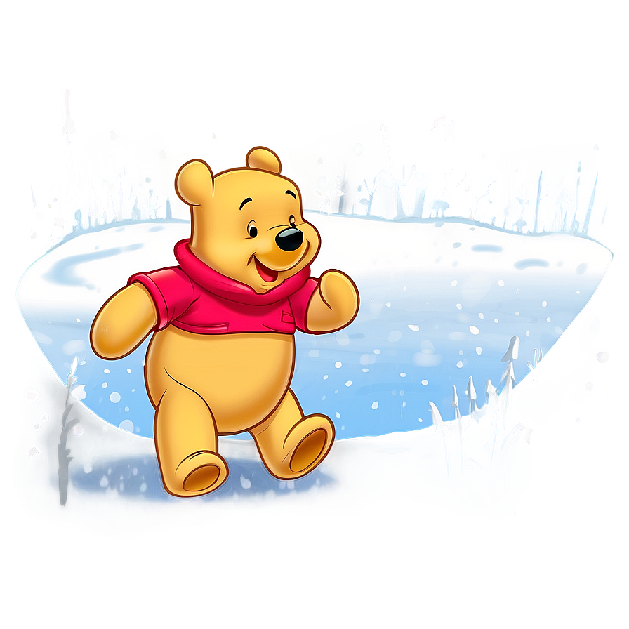 Pooh Bear In Snow Png Vut