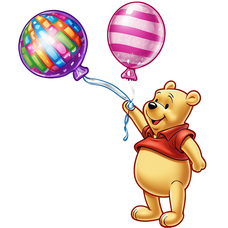 Pooh Bear With Balloon Png 06202024