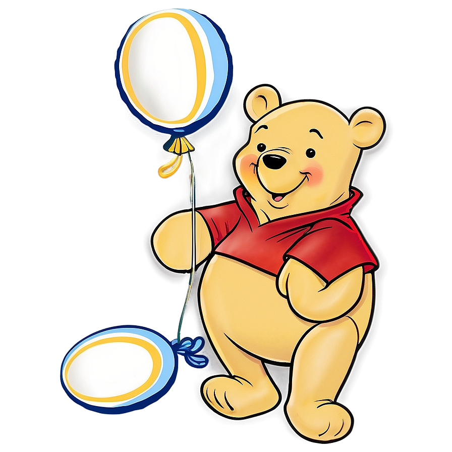 Pooh Bear With Balloon Png 99