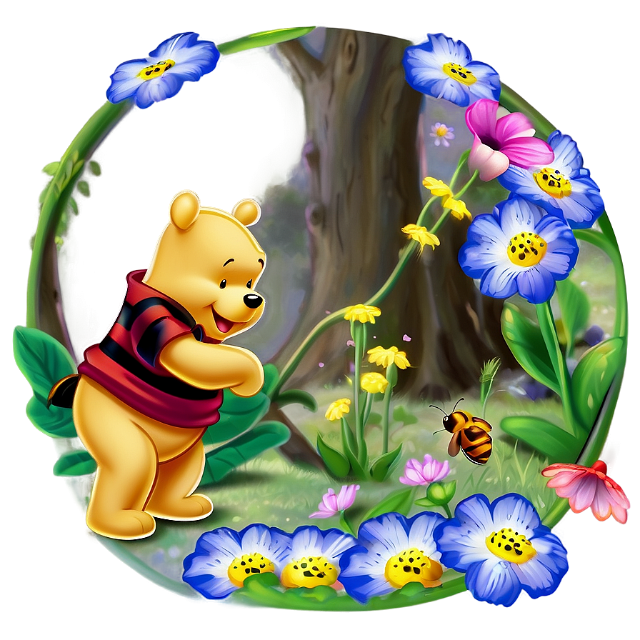 Pooh Bear With Bees Png 06202024