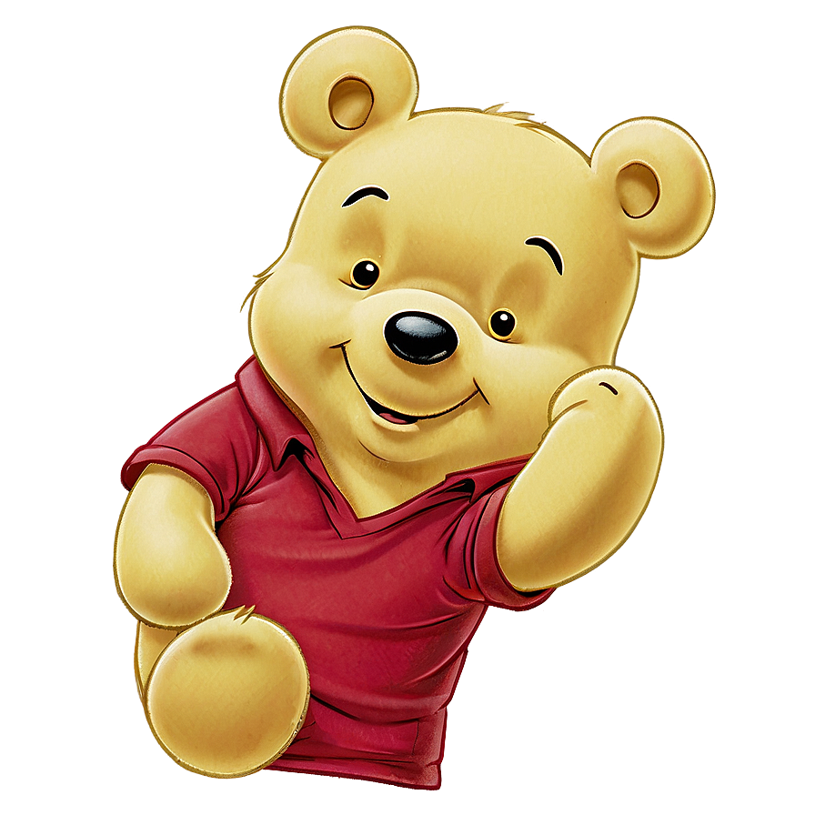 Pooh In Red Shirt Png 47