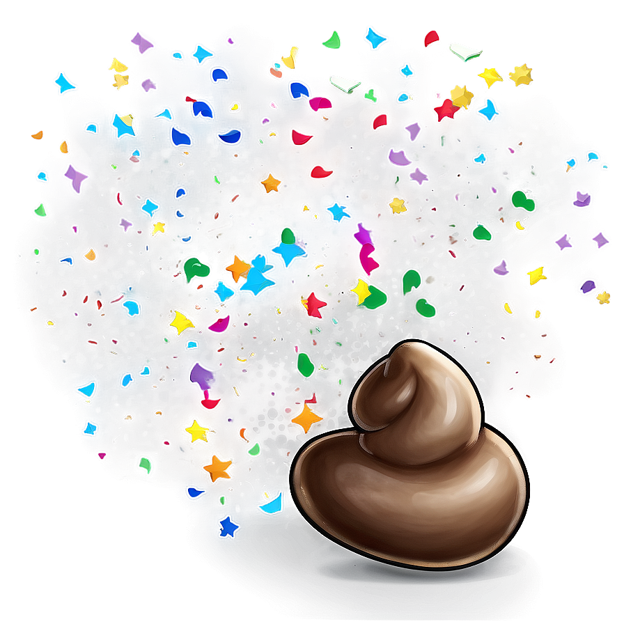 Poop With Confetti Png 10