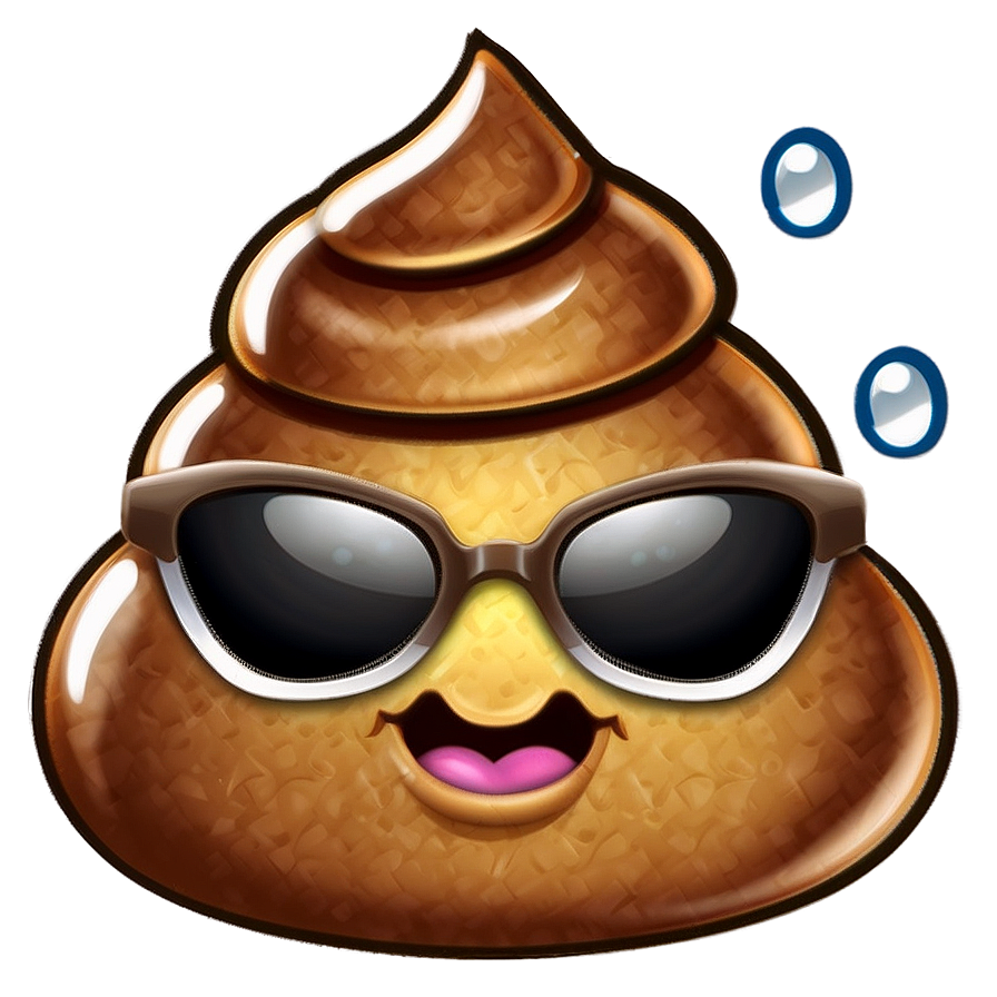 Poop With Sunglasses Emoji Png Jjl