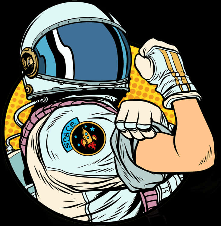 Pop Art Astronaut Illustration