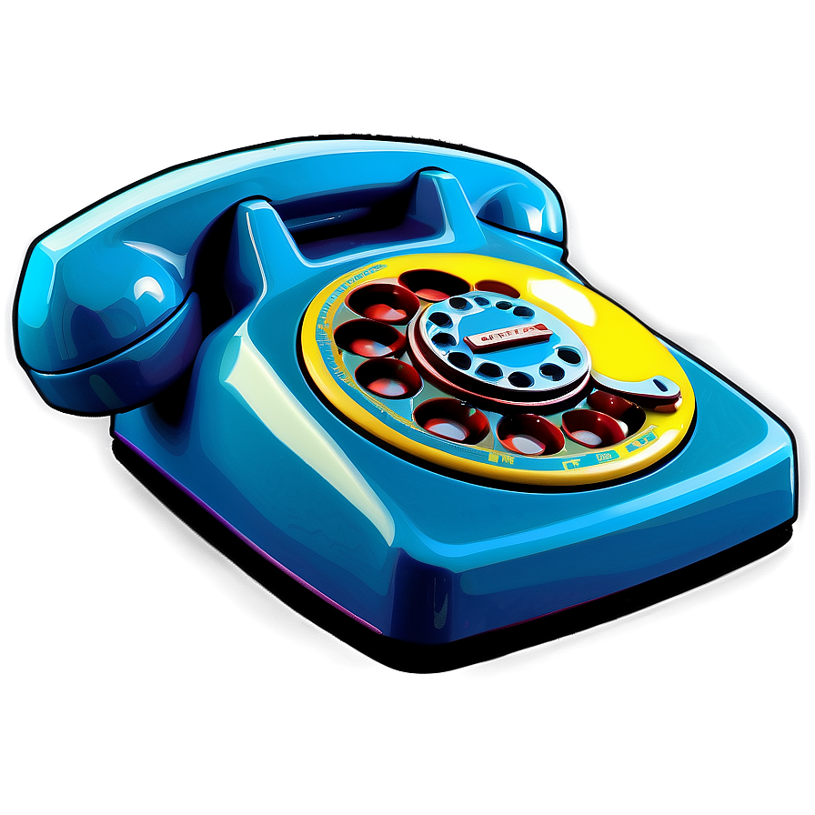 Pop Art Inspired Rotary Phone Png 06132024