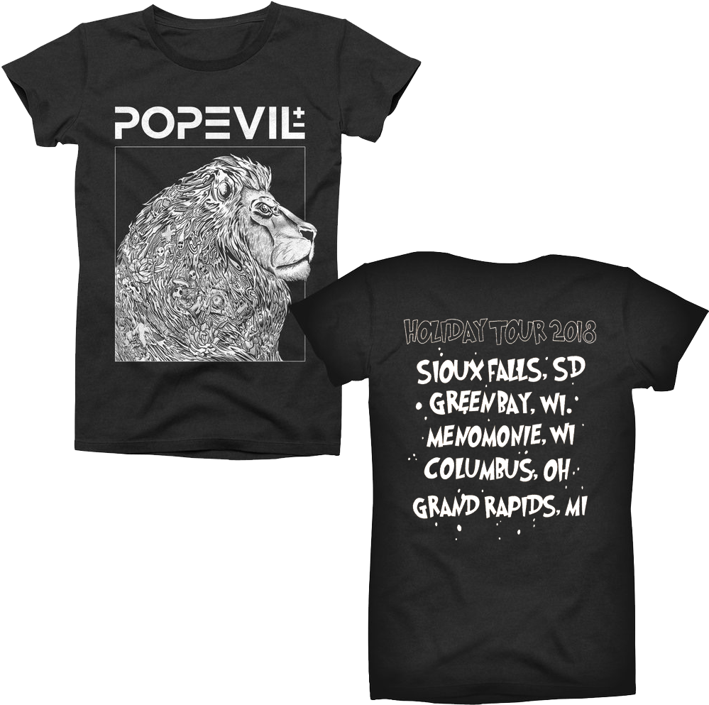 Pop Evil Lion Tour Tshirt2018