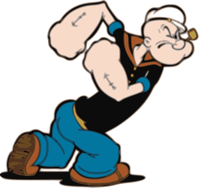 Popeye The Sailor Man Flexing Muscles