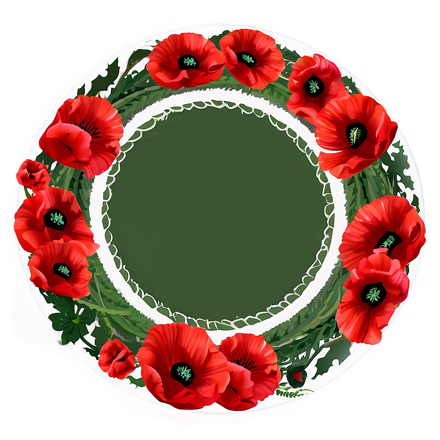 Poppy Flower Circle Png Dom