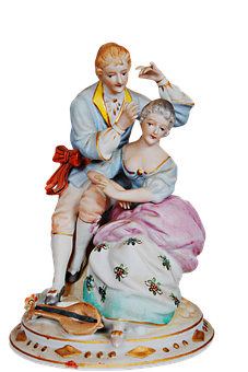 Porcelain Figurine Elegant Couple