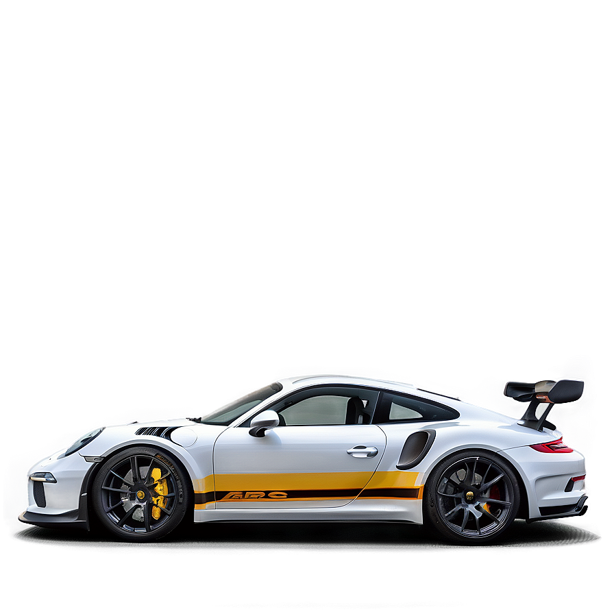 Porsche 911 Gt3 Rs With Racing Stripes Png 06292024