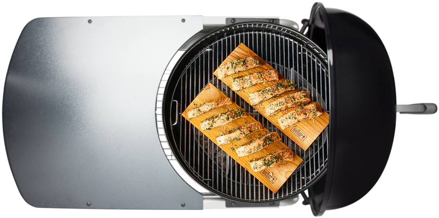 Portable Grillwith Salmon Filets