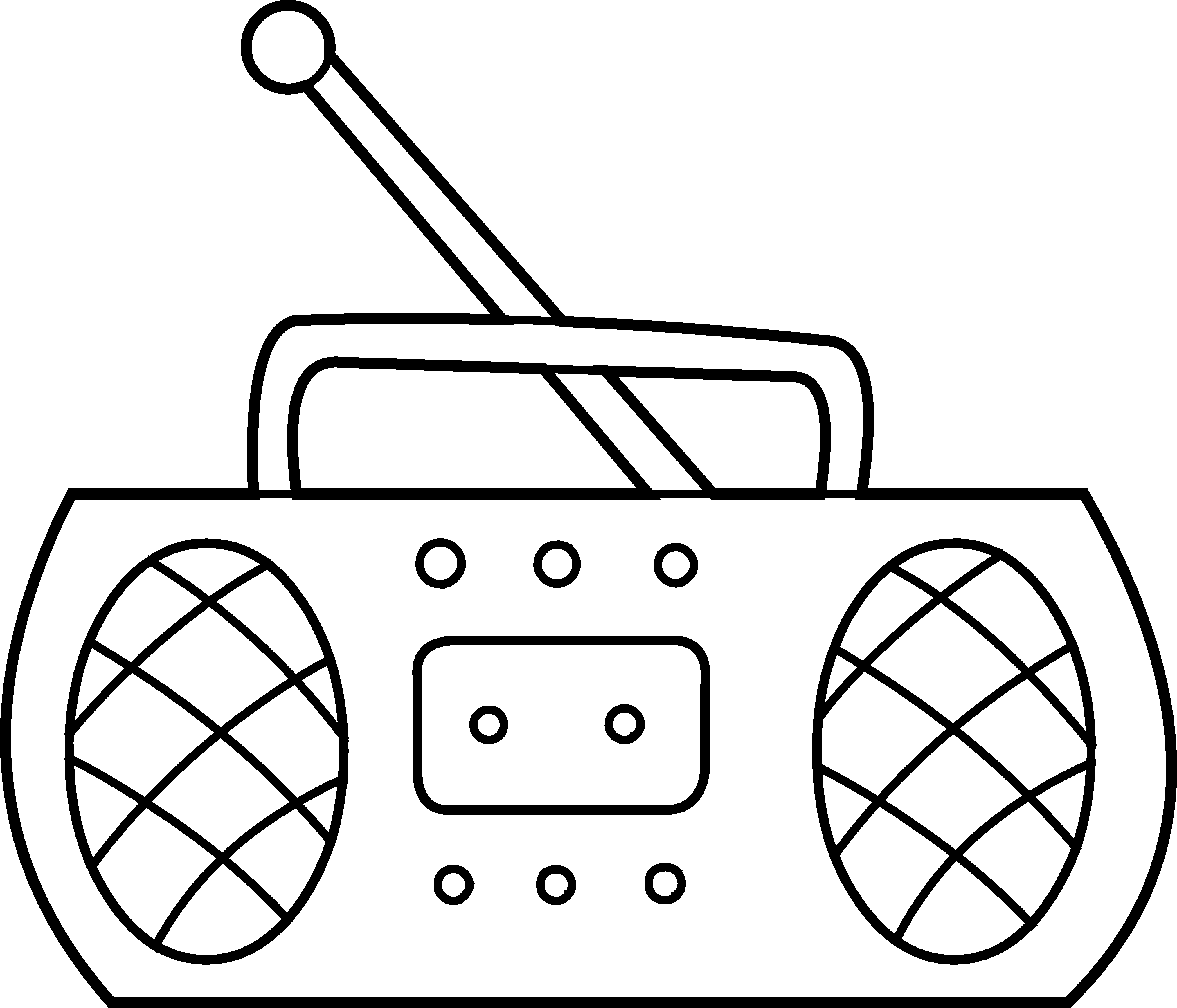 Portable Radio Line Art