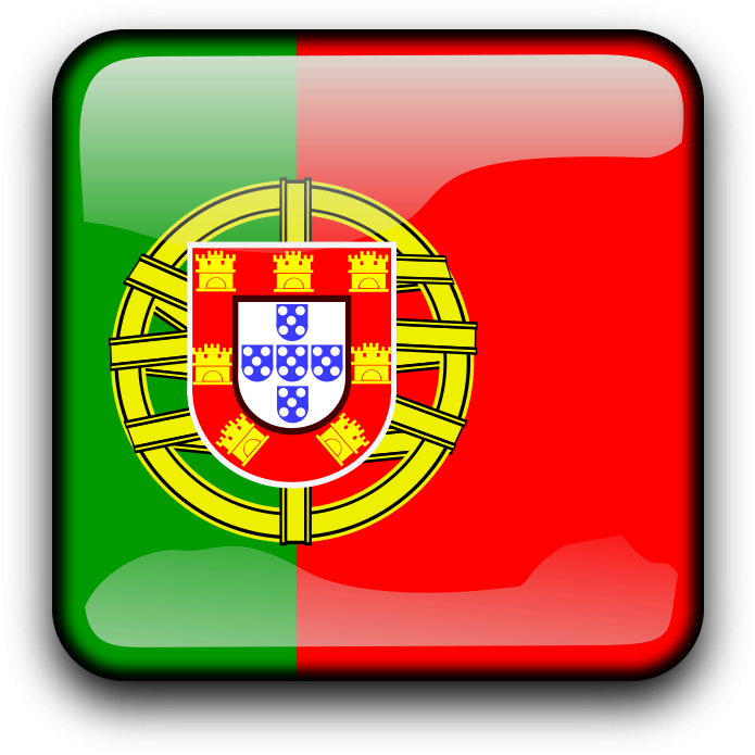 Portugal Flag Button Graphic