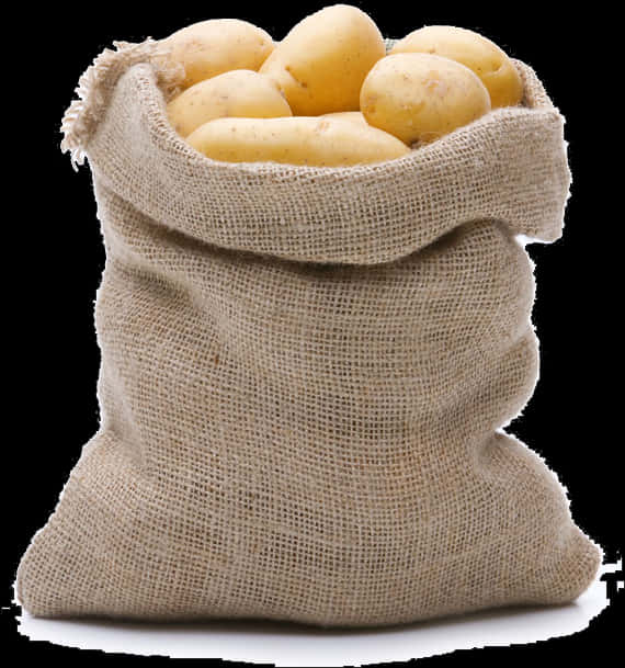 Potatoesin Burlap Sack