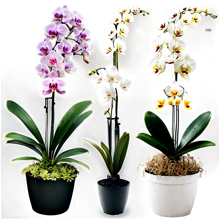 Potted Orchids Collection Png 06122024