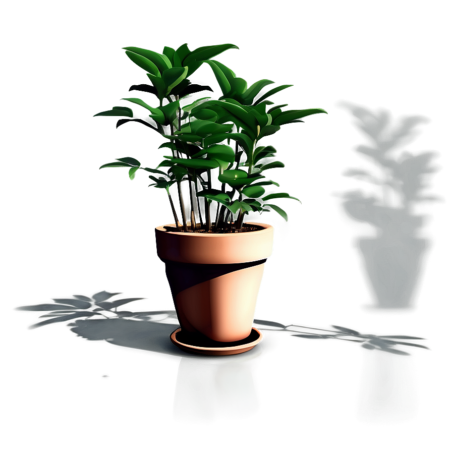 Potted Plant Shadow Outline Png 06292024