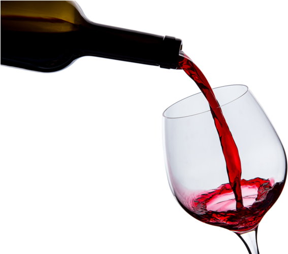 Pouring Red Wine Into Glass