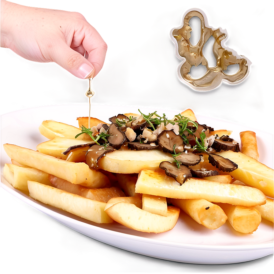 Poutine With Truffle Oil Elegance Png Wod41