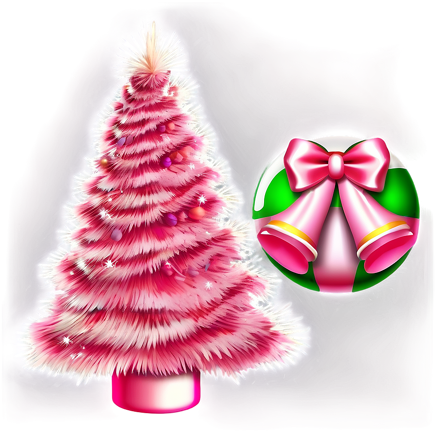 Powder Pink Christmas Tree Png 89