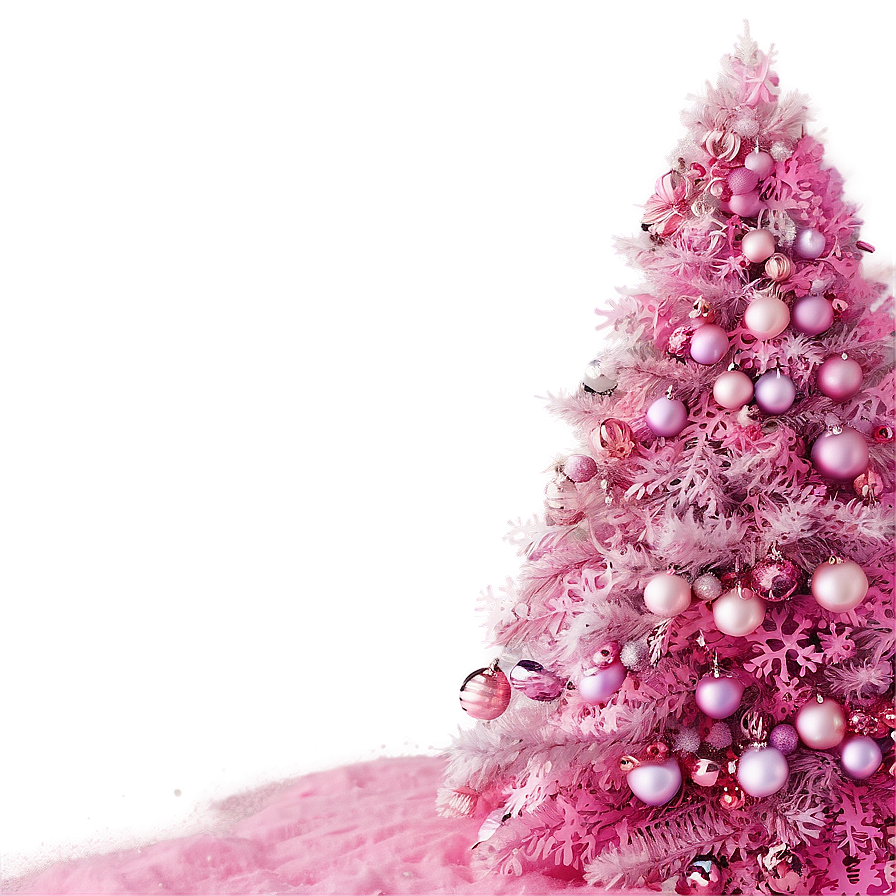 Powder Pink Christmas Tree Png Vqy25