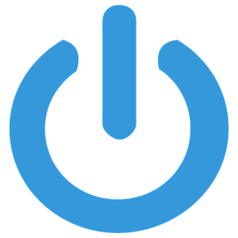 Power Button Icon Blue