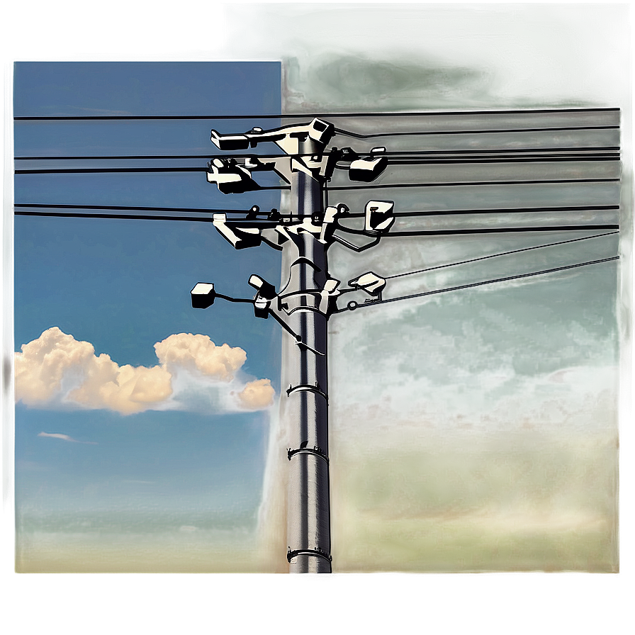 Power Lines Against Sky Png Xsw