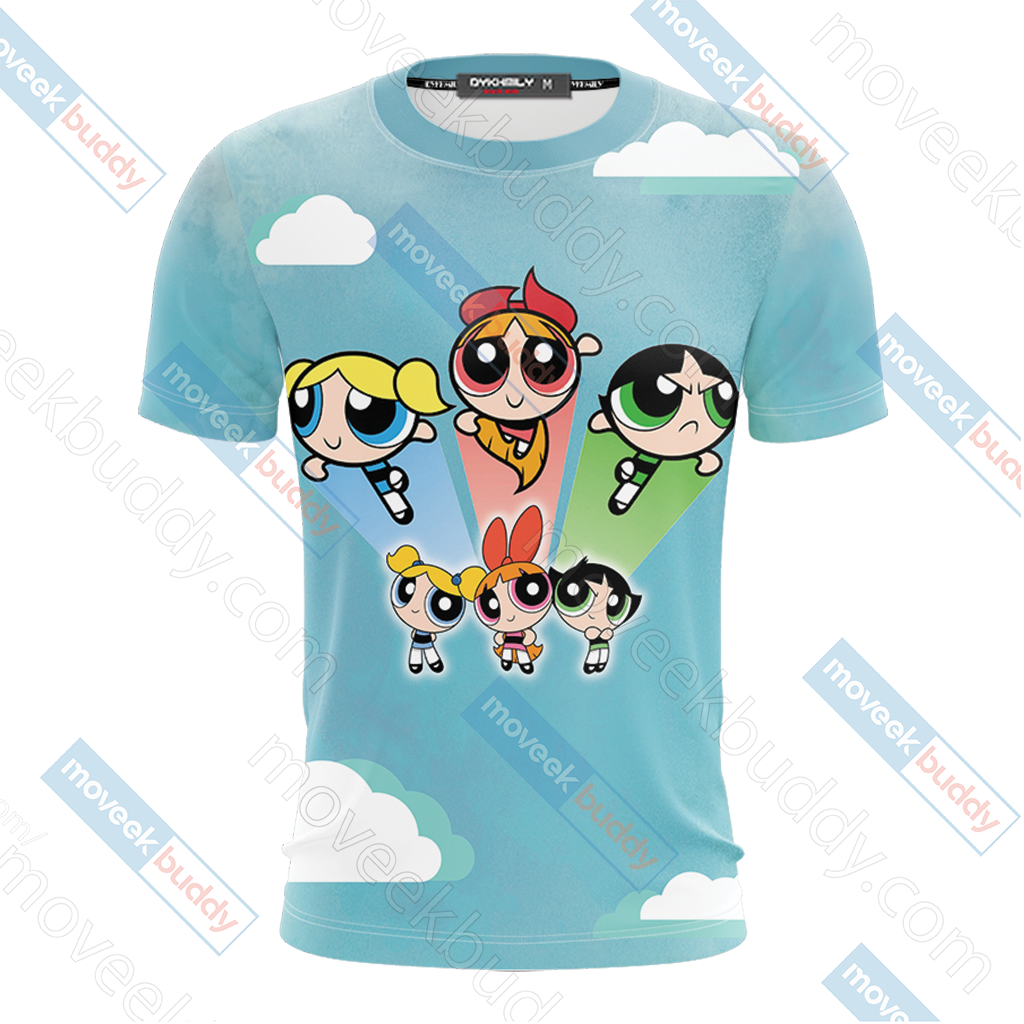 Powerpuff Girls Blue Sky T Shirt Design