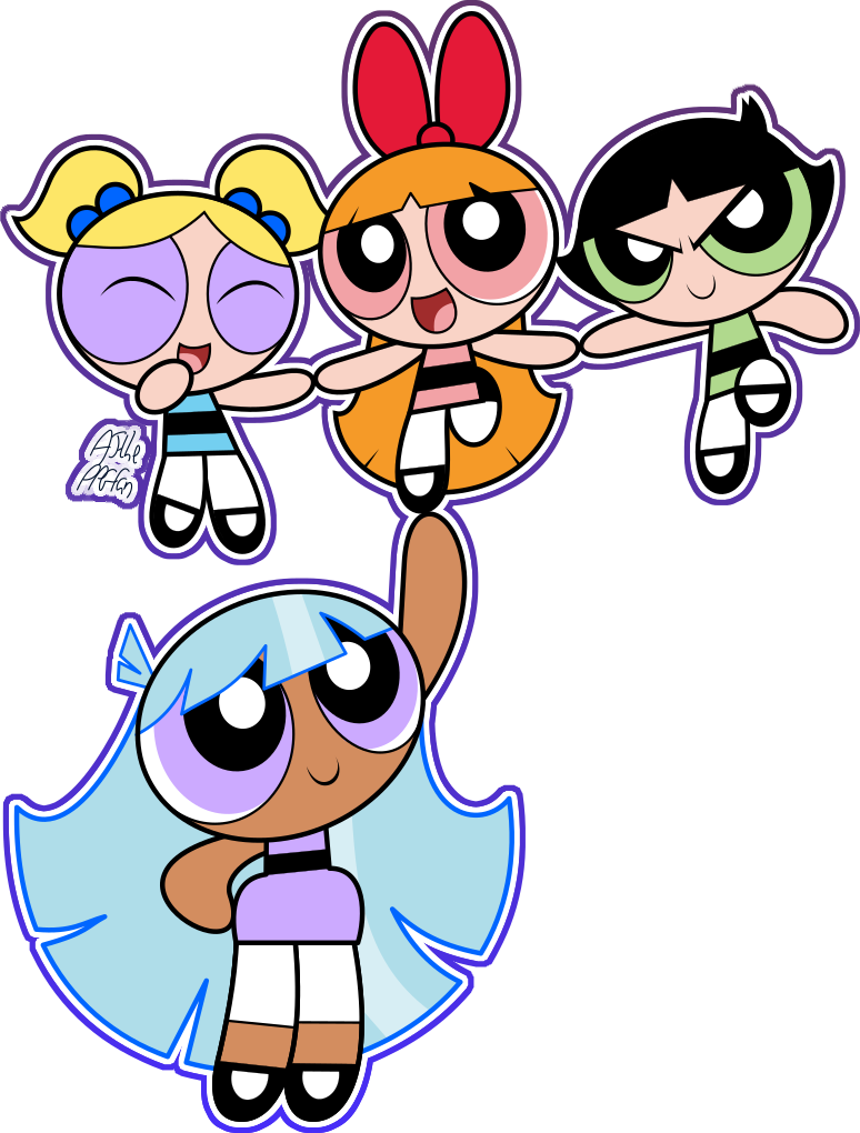 Powerpuff Girls Flying Together
