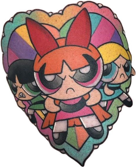 Powerpuff Girls Heart Tattoo Design