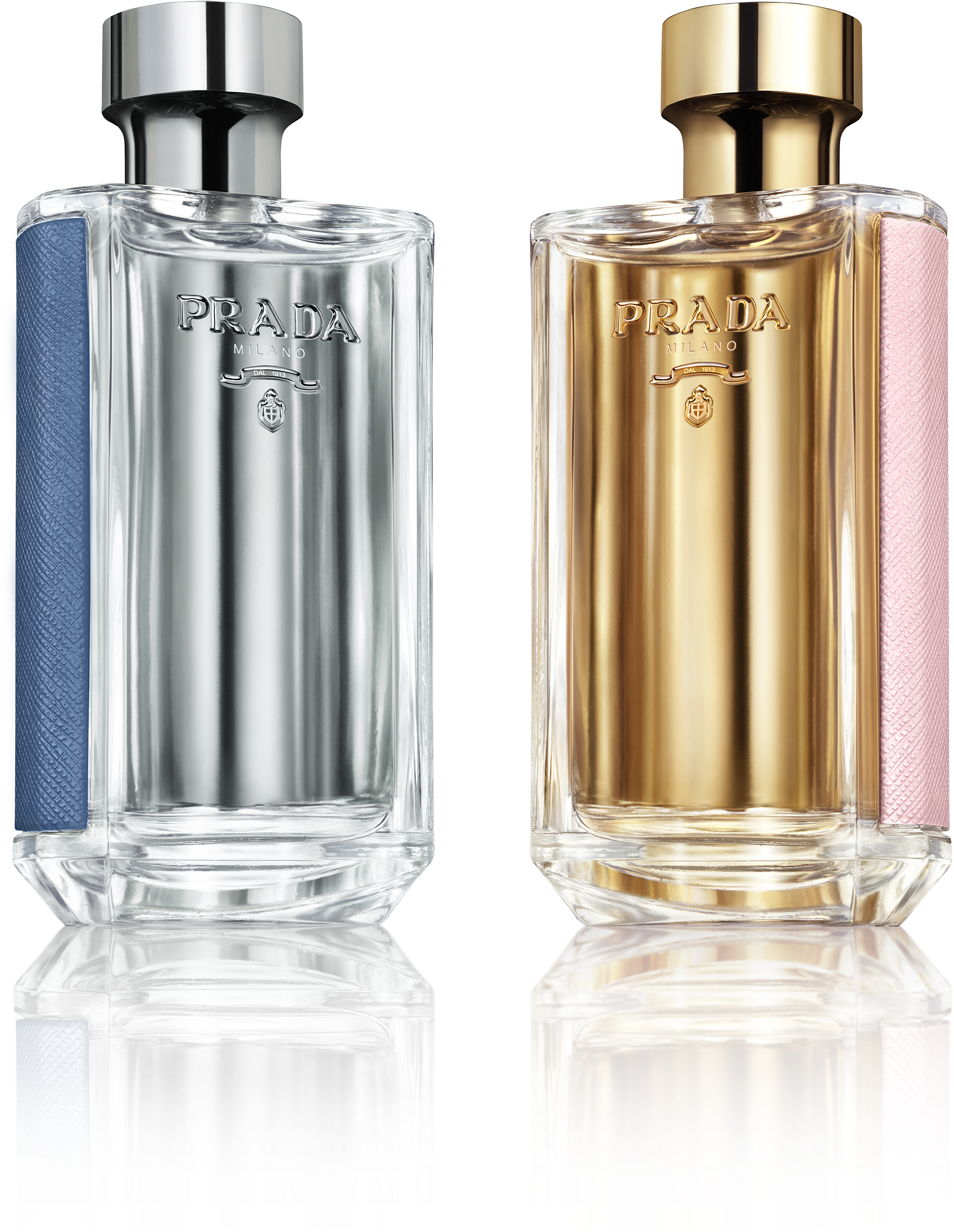 Prada Perfume Bottles Silverand Gold