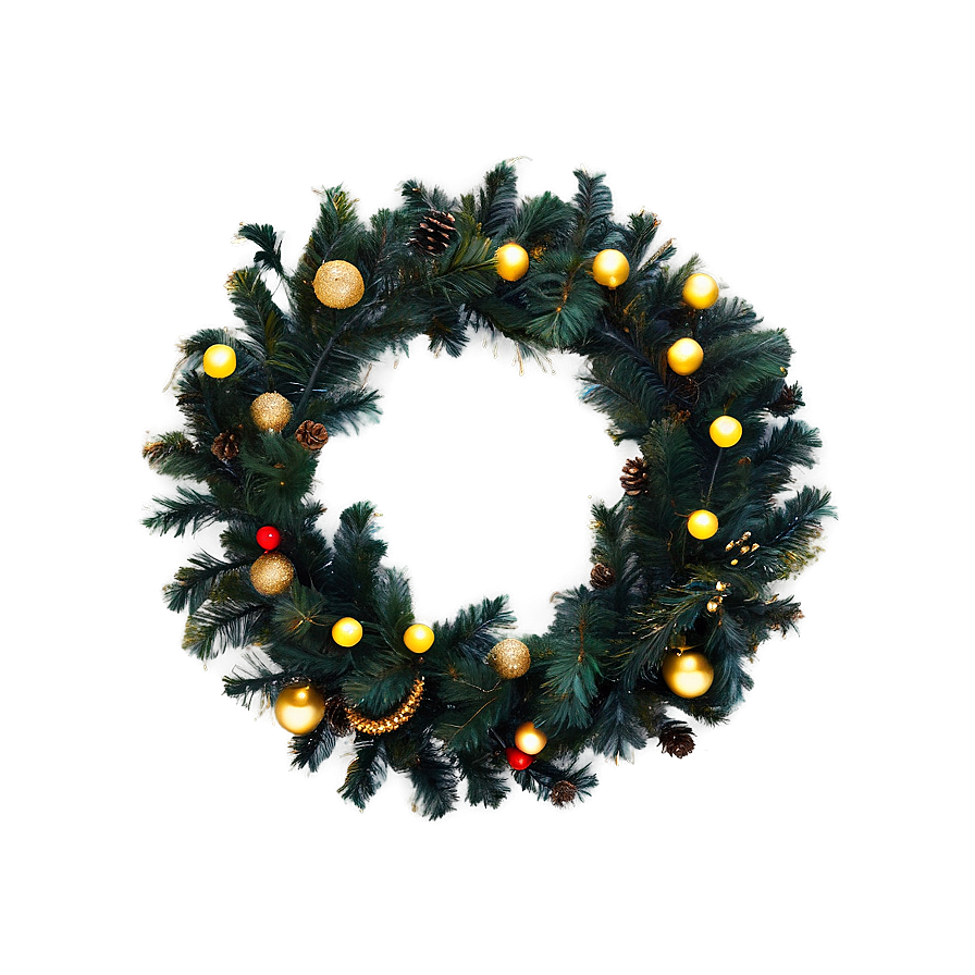 Pre-lit Christmas Wreath Png 05232024