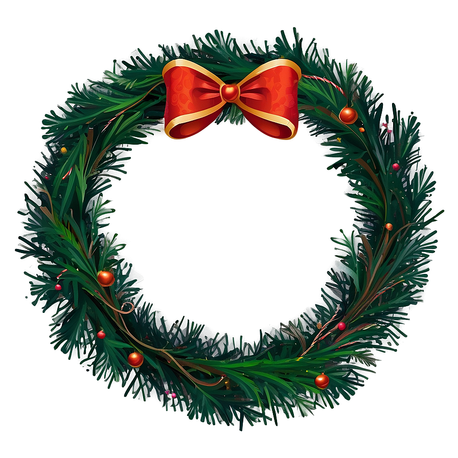 Pre-lit Christmas Wreath Png Itg69