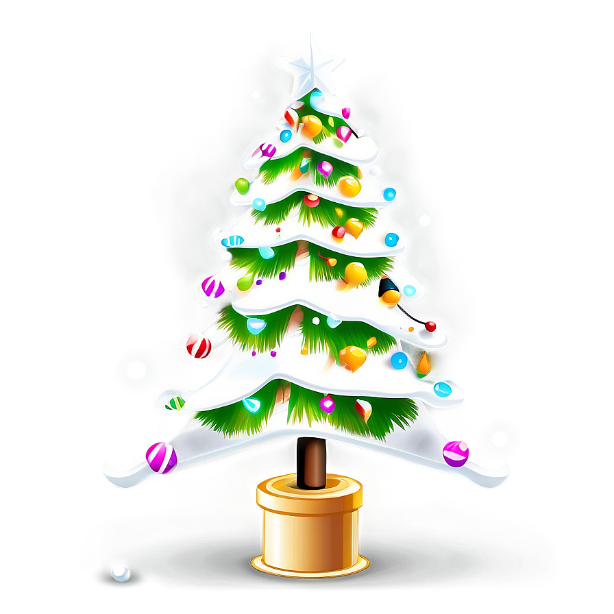 Precious Christmas Tree Illustration Png 76