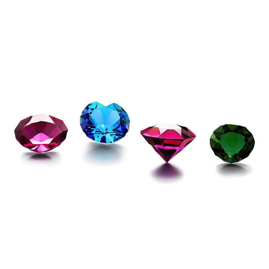 Precious Gems Falling Png 37