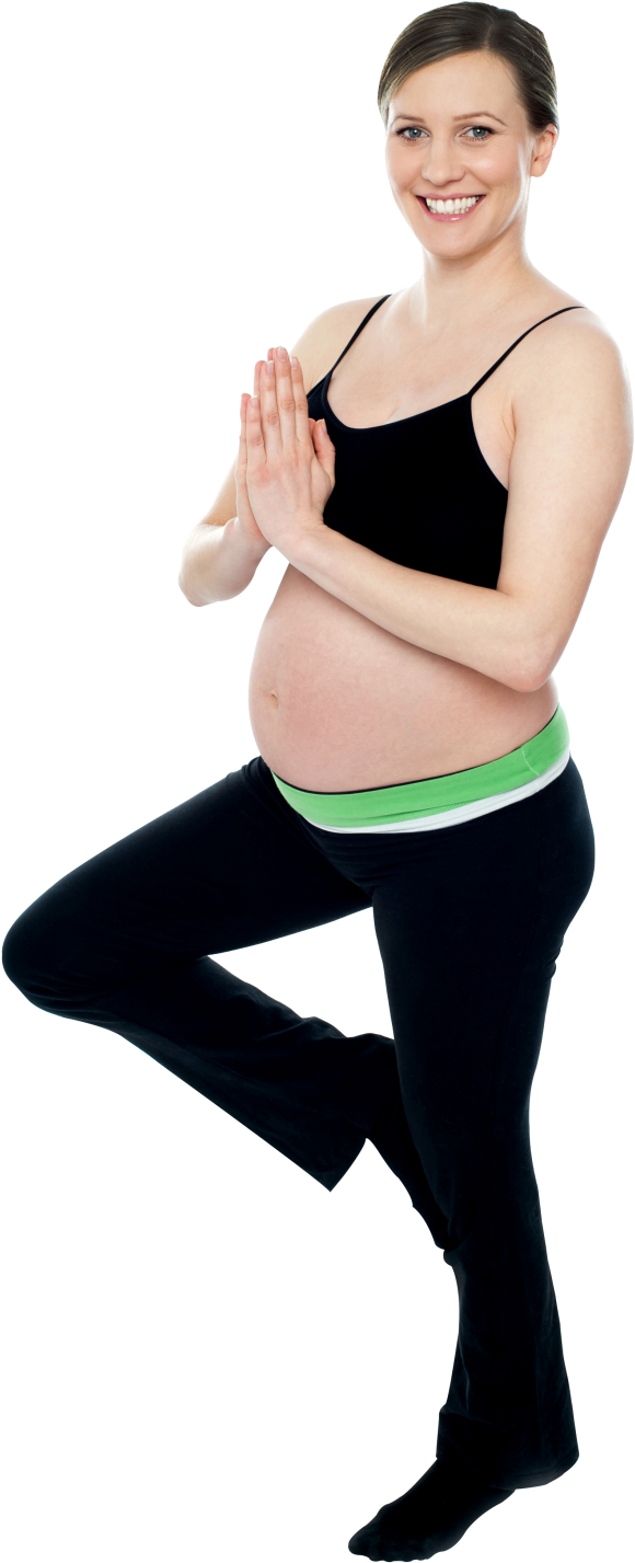 Pregnant_ Woman_ Practicing_ Yoga