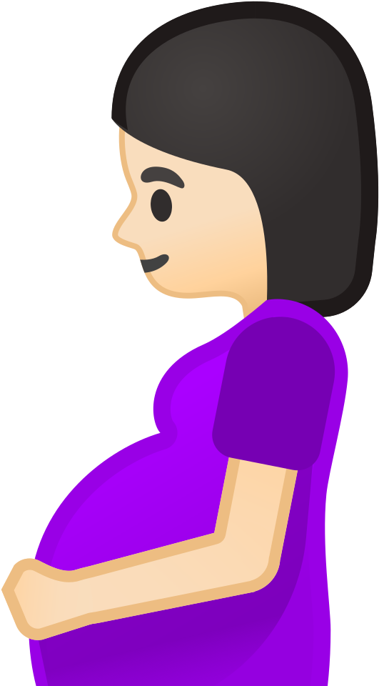 Pregnant Woman Profile Cartoon