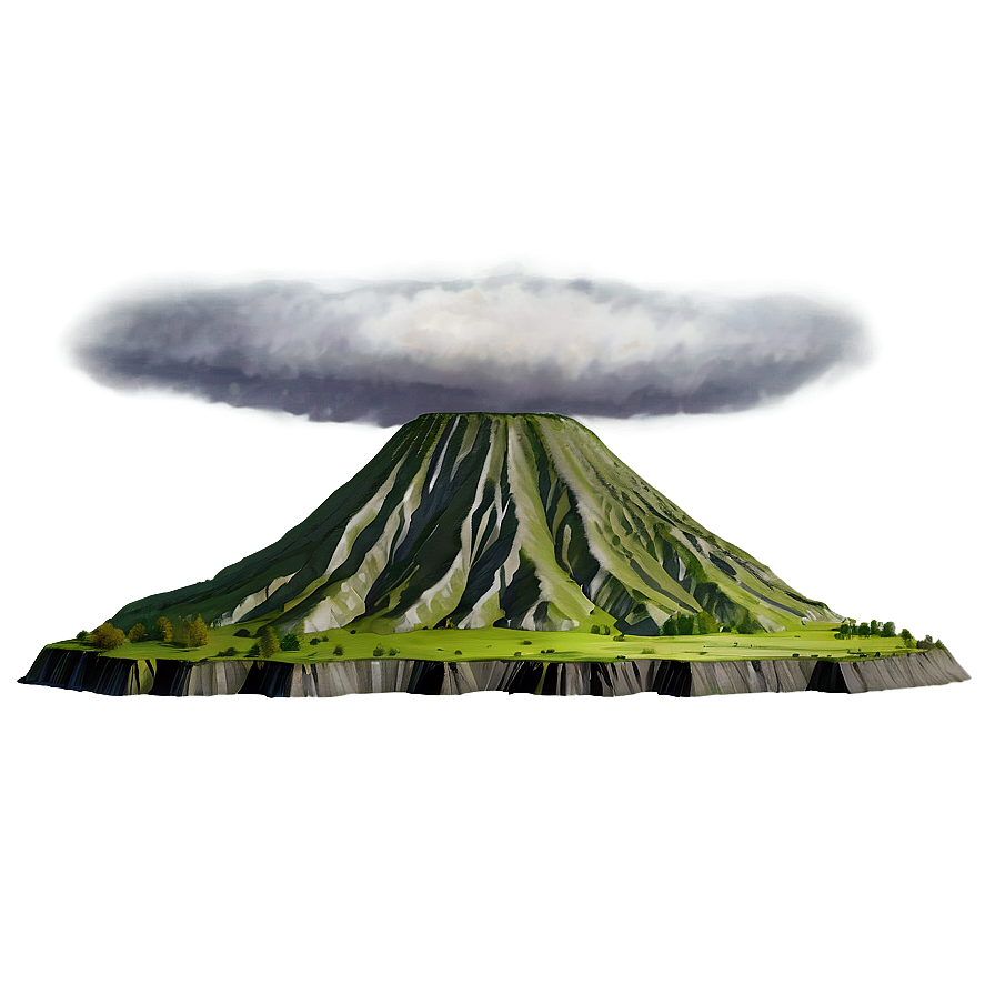 Prehistoric Volcano Landscape Png Vad
