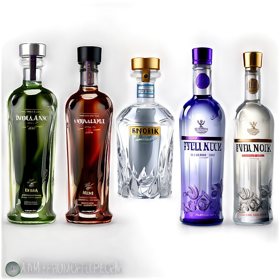 Premium Vodka Bottle Png Akp92