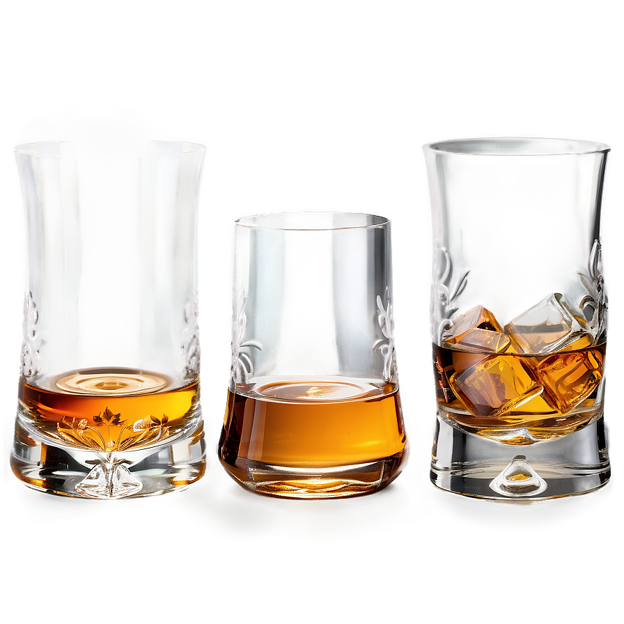 Premium Whiskey Glass Png 06122024