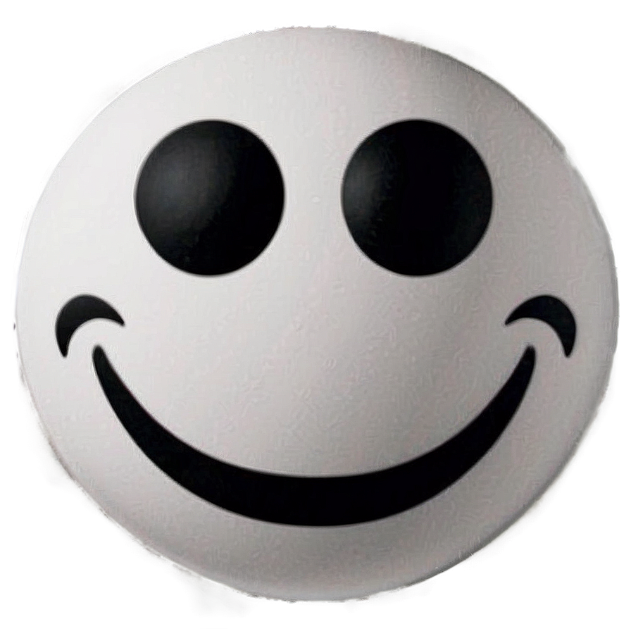 Preppy Smiley Face In Monochrome Png Ruk