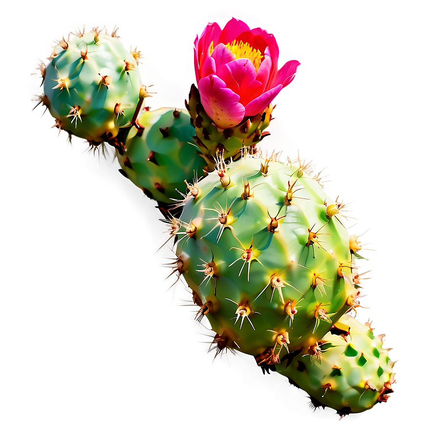 Prickly Pear Cactus Flower Png 06252024