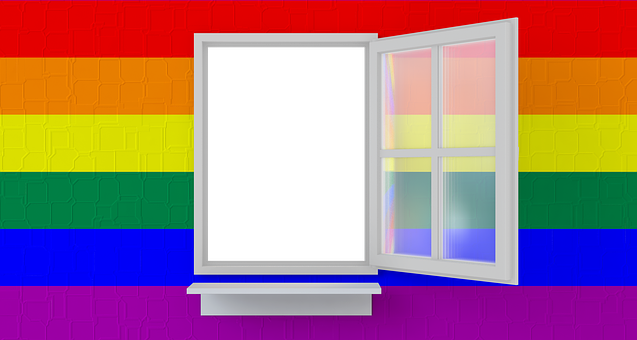 Pride Colored Backgroundwith Open Window