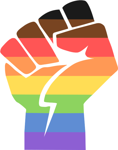 Pride Fist Rainbow Colors