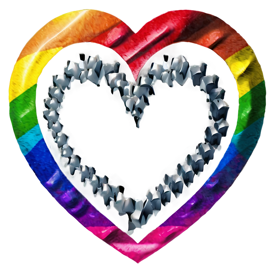 Pride Rainbow Heart Png 06252024